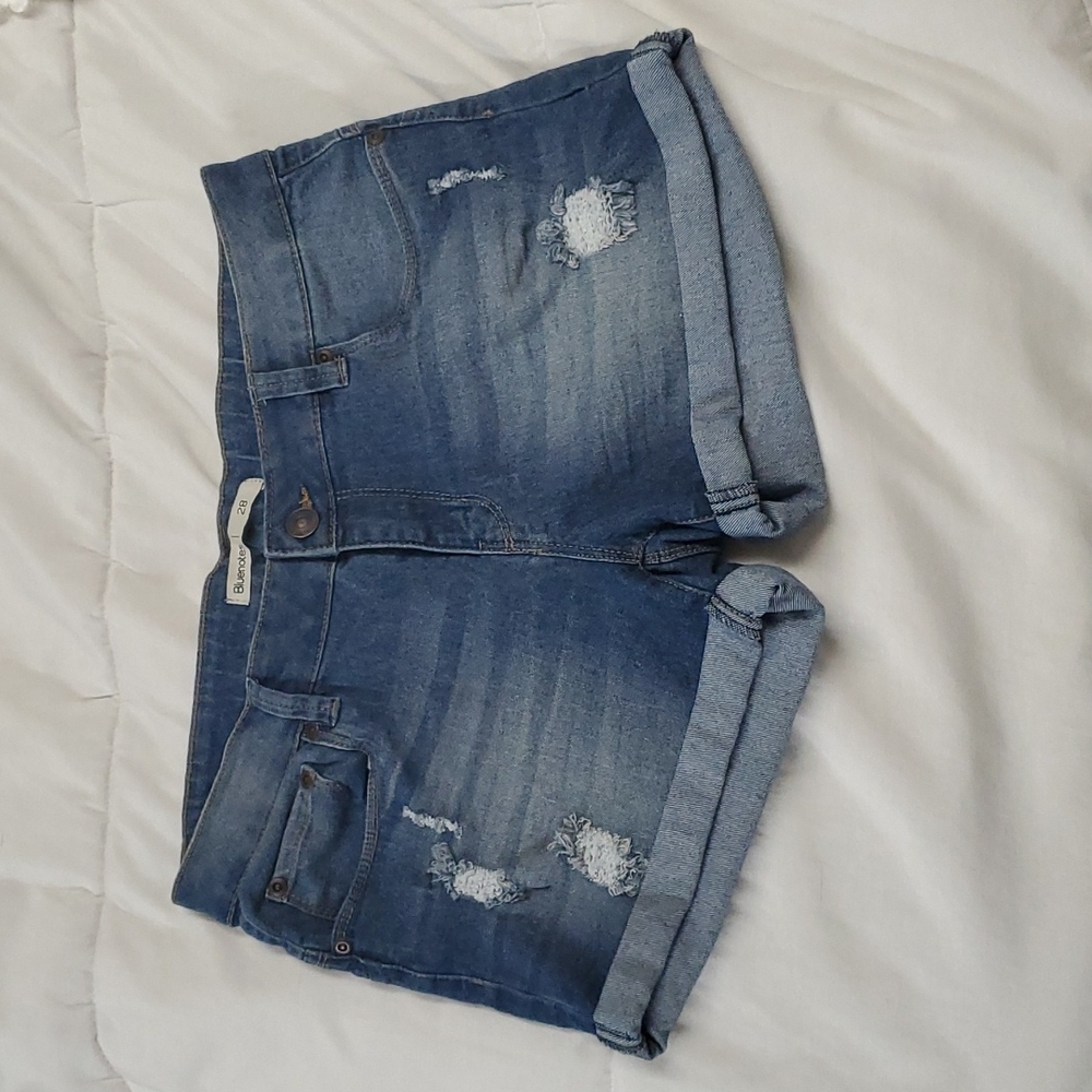 Distressed Jean Shorts